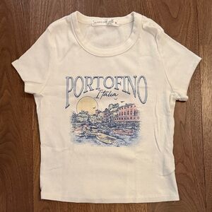 Altar'd State White Portofino Graphic Tee